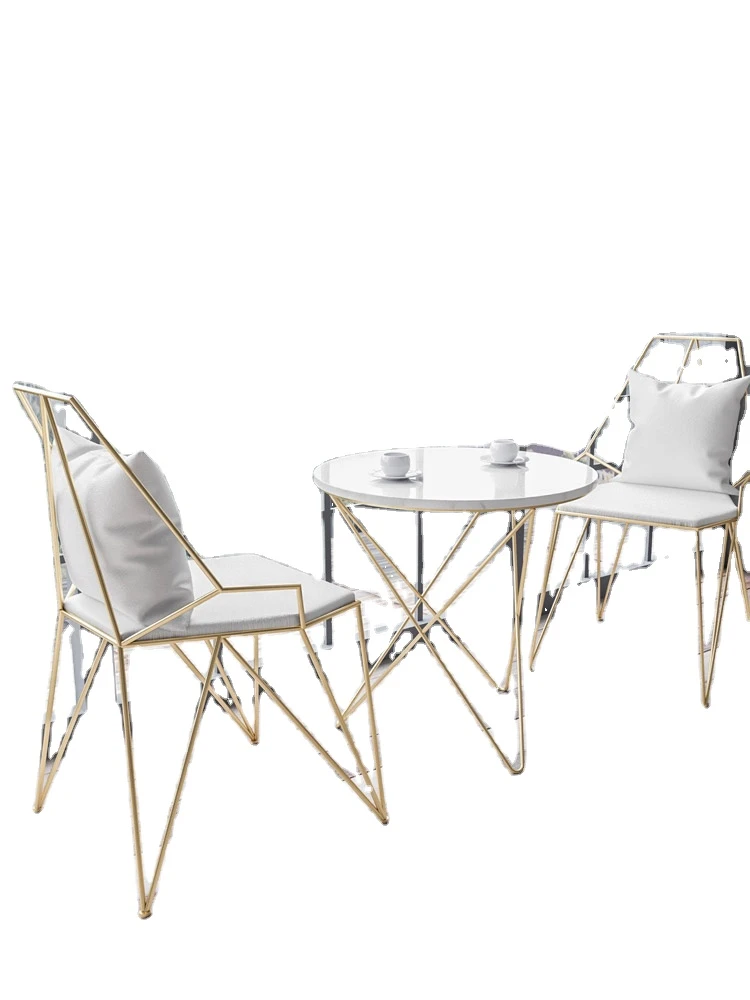 Nordic style milk tea shop table and chair combination coffee shop dessert shop restaurant furniture