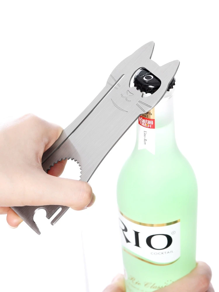 Normal shape zinc alloy sliver bottle opener with keychain