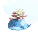Novelty Green Dinosaur Whale Ceramic Succulents Pots Planters