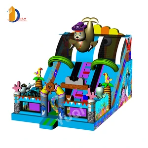 Ocean World  Bounce House Outdoor Playground Equipment With Slide And Inflatable amusement park