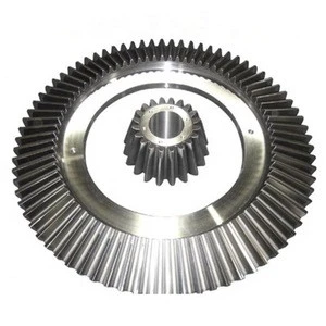 OEM CNC Milling Forged Hardened Spiral Spur Gear Crown Wheel Ring and Pinion Bevel Gear