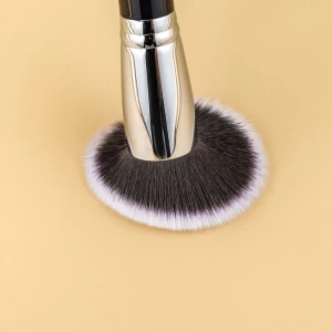Oem Foundation Blush Eyeshadow Wood Plastic Silicone Handle Private Vegan Single Makeup Brush