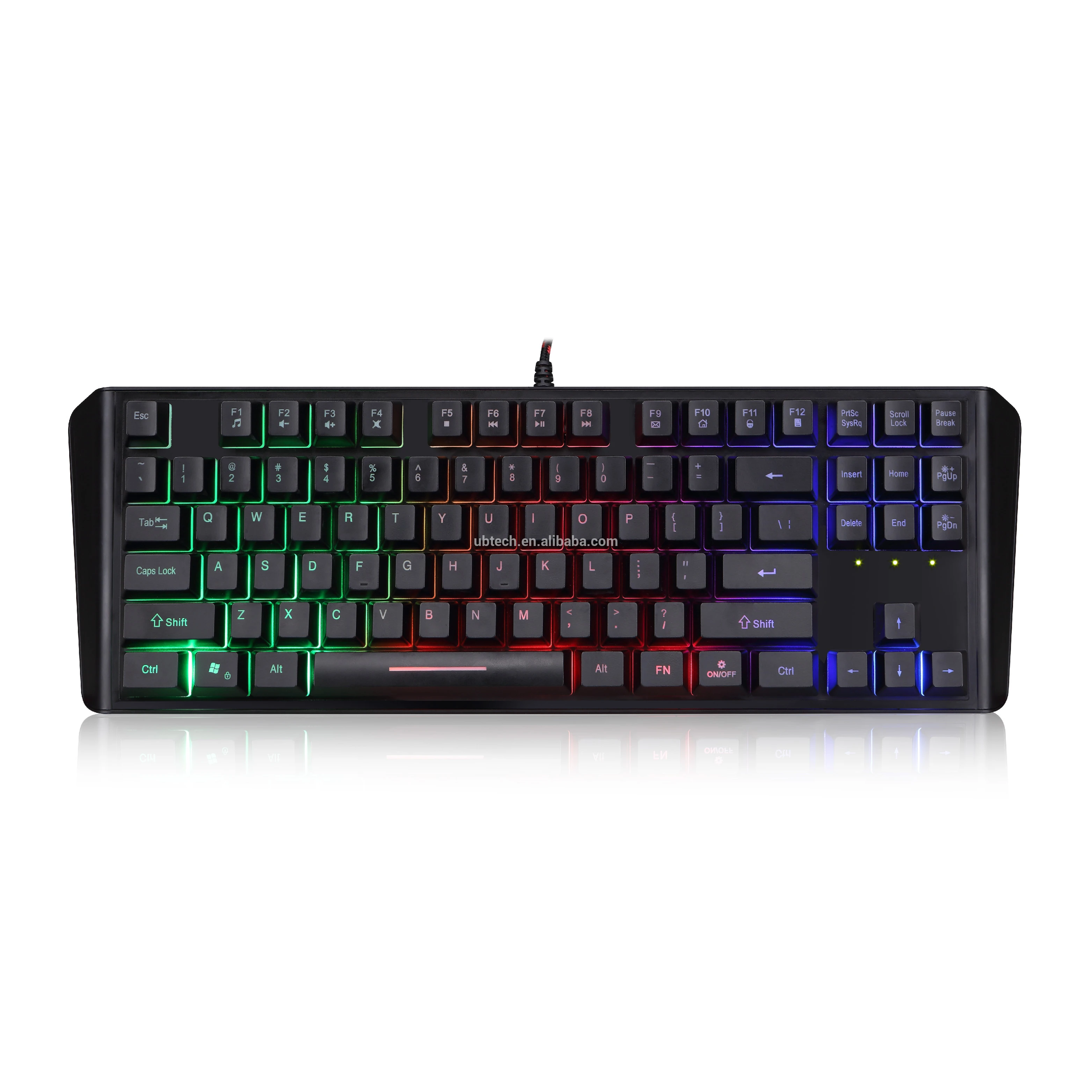 OEM Mini USB Backlit Bloody Gaming Keyboard without Numpad for Gamer