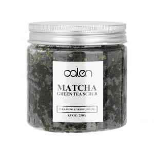 OEM  Natural Organic Exfoliating Deep Cleansing Matcha Green Tea Body Scrub