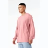 "OEM Unisex Pink Long Sleeve T-Shirt - 100% Airlume Cotton, Classic Crew Neck, 4.2 oz Jersey"