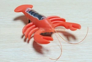 Orange Crazy Lobster Children Mini Solar Energy Toys for Kids
