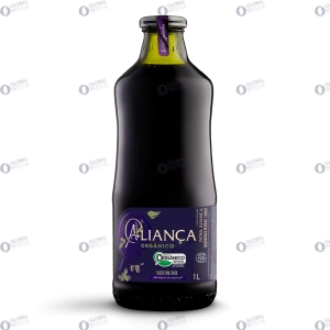 Organic Grape Juice Red Alianca 1L Bottle Made in Brazil Sugar Free Bebidas added Pure Certified Soft Drink Juices Bottles