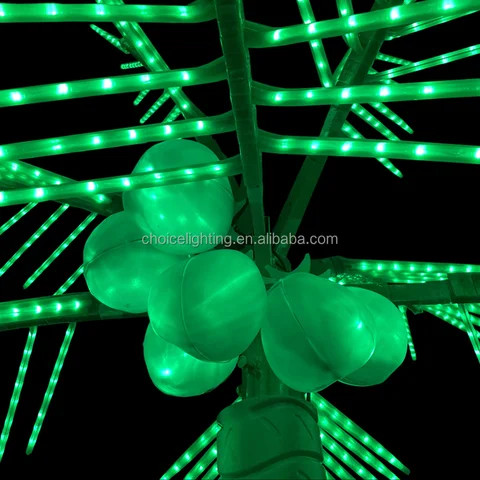 Outdoor Artificial Decoration Coconut Lighted Palm Tree Light