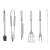 Import Outdoor charcoal bbq accesories 10 pcs stainless steel bbq set grill barbecue tools from China