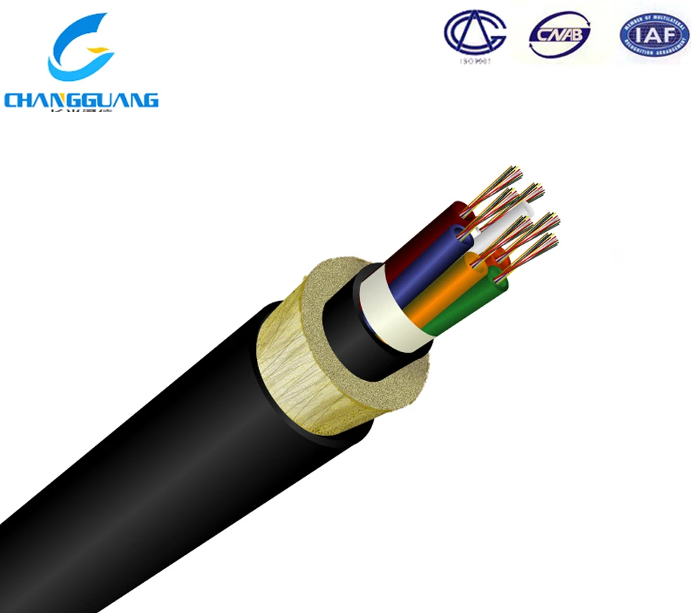Buy Outdoor Fiber Optic Cable Adss All Dielectric Self Supporting Cable G.652 D G.655 Span 80 M