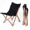 Outdoor furniture OEM folding camping chair portable wood picnic chair foldable wooden luxury fishing chair