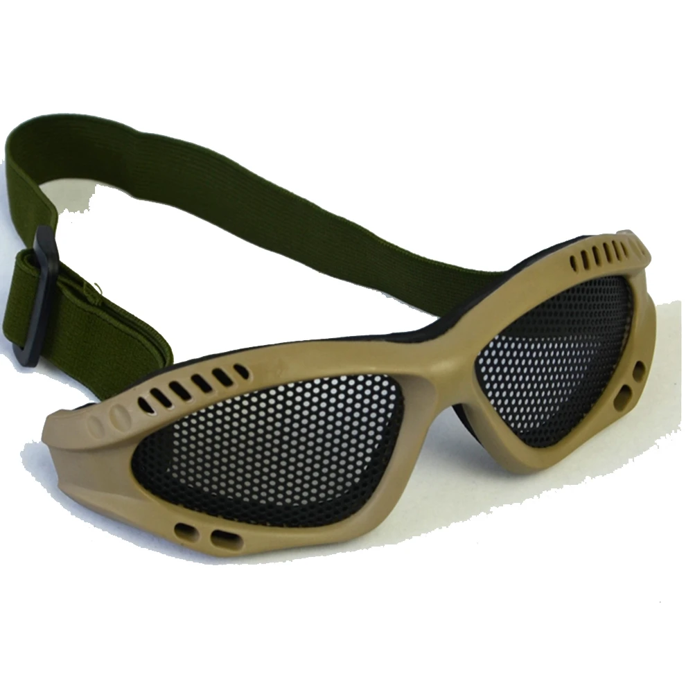Outdoor Paintball Goggles Hunting Airsoft Net Eyewear Tactical Eye Protection Eyeglasses Sport Metal Mesh Glasses