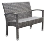 outdoor rattan bench