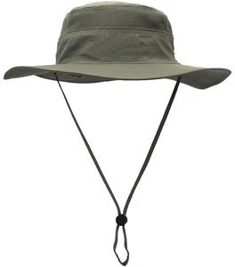 Outdoor sun protection hats custom bucket hat with adjustable drawstring cap UPF 50 wide brim boonie hat