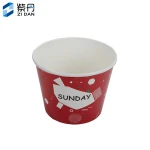 PB-65-1 Paper Bucket 65oz Food Grade Pop Corn Paper Cups, Craft Bucket Containers