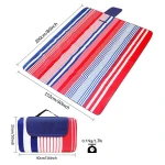 Picnic Mat Outdoor Amazon Hot Model Portable Camping Beach Mat Waterproof Plaid Polyester Carpet