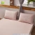 Import Pink color  new design stripe  hypoallergenic waterproof mattress protector from China
