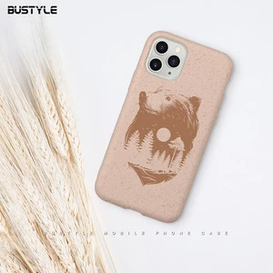 Pink design biodegradable telephone case for iPhone 11 biodegradable mobile accessories personalized for iPhone 7 8 x xr