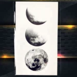Planet Temporary Tattoo For Children Girl Moon Black Tattoo Stickers