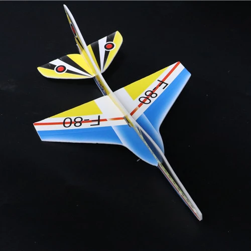 Plastic Aircraft Shaped Catapult flying saucer Kids Toys Funny ultralight ejection kids toys aircraft  toy glider plane