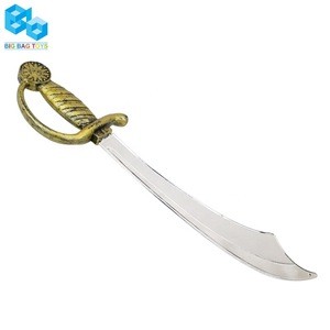 Plastic Toy Halloween Kids Cosplay costume Props Caribbean Gift Cutlass Sword Pirate Weapon Play Set