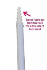 Platinum 6.5 ft Polyester 100 UPF Beach Umbrella with Vent & Tilt