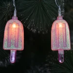 Plug-in  ice sucker 10  lights  holiday wedding party patio yard indoor outdoor garden christmas LED  light string