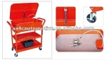 Pneumatic parts washer with wheel