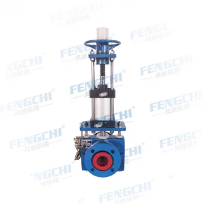 Pneumatic pinch valve with handwheel | air pinch valve | pneumatic switch valve