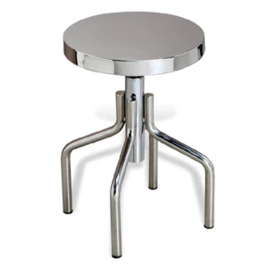 Polished shining steel height adjustable stool furniture