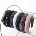 Popular Hairband Women Fashion Hair Accessories Party Luxurious Sparkly Rhinestone Hairband Shiny Baroque Hair Band For Women