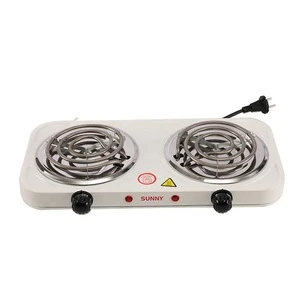 Portable 2 Burner 2000w Electric Coil Hot Plates Stove for Home Cooking Use