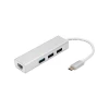 Portable Mini Multi Port Aluminum 4 In 1 USB Hub Laptop HDMI Rj45 Adapter Charging Type C 3.0 USB C Hub 4 Port USB Hub