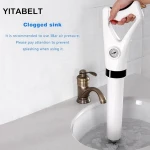 Powerful High Pressure Air Drain Blaster Clog Dredge Sewer Tools Household Pipe Toilet Cleaner Block