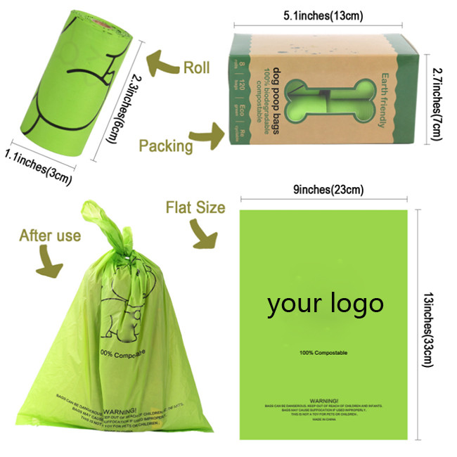 Premium biodegradable lavender scented strong dog poop waste bag with dispenser