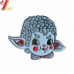 Private custom alien soft enamel badge big eye of cartoon girl lapel pin as souvenirs for themes tourist spots western st