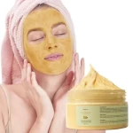 Private Label Face Anti Acne Blackhead Mud Tumeric Facemask Skin Care Organic Vegan Turmeric Powder Bentonite Clay Facial Mask