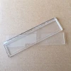 promotional 15cm clear blank plastic straight ruler with round corner