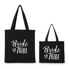 Promotional Shopping Cotton Tote Bag Black with Custom Print Logo for Packing