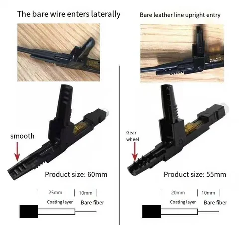 Buy Quick Field Assembly Ftth Embedded Fiber Optic Fast Connector Sc ...