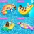 Import Rainbow unicorn swim water inflatable mount floating bed floating row swim toy from China