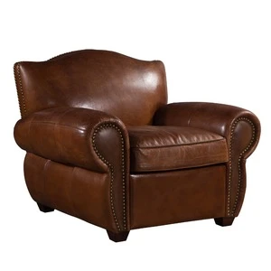 Retro Hotel Old Brown Leather Sofas For Sale