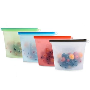 Reusable Silicone Food Storage Bag Leakproof Silicone Sandwich Bag Silicone Lunch Bag