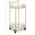 Import Rolling Wheeled Design Mirrored Shelves Round Modern Gold Finish Trolley Bar Cart from China