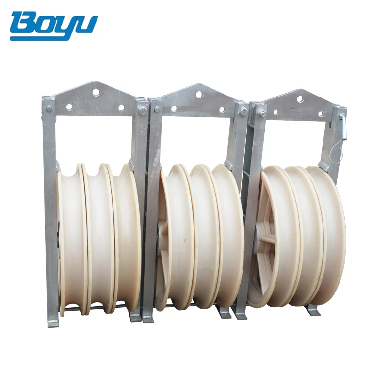 Rope Pulley Conductor Stringing Blocks With Nylon Wheel