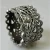 Import Round Metal Jeweled Napkin Ring In Antique Silver Finish from China