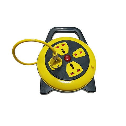 Buy Round Uk Plug Plastic Cable Reel Extension Cord Power Socket 220v ...