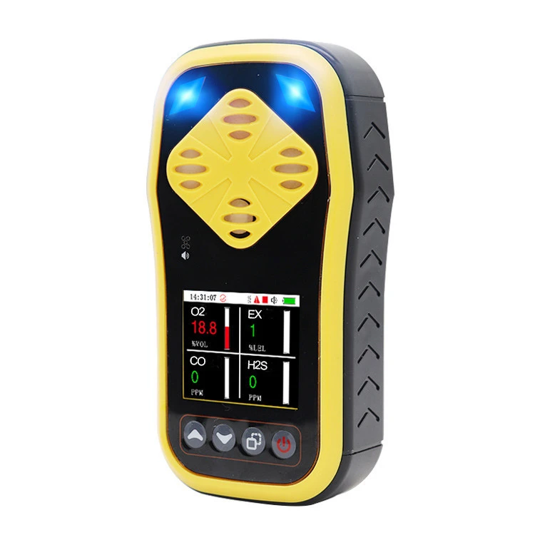 Safety device 4in 1 analyzer Carbon monoxide hydrogen sulfide flammable gas oxygen gas leak detection sensor with alarm
