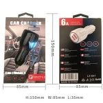 Saiboro Newest Portable Dusl USB+TYPE C quick charge 3.0 car charger mobile phone charger usb car charger