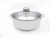 satin polish aluminum caldero aluminum pot cooking pot with glass lid